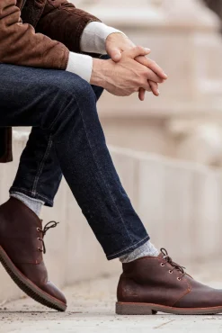 Botín de hombre en piel napa