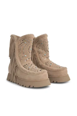 Botín de pelo con flecos