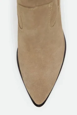 Botín elastico serraje