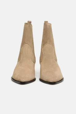 Botín elastico serraje