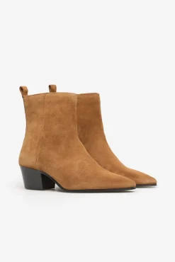 Botín tacón serraje