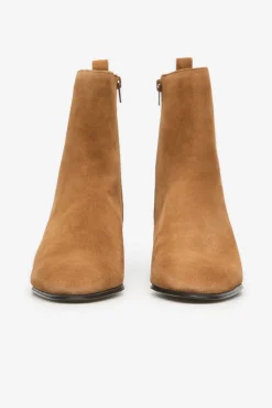 Botín tacón serraje