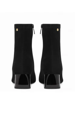 Botín ultrasuede y charol