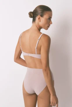 Braga alta algodón nude