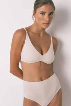 Braga alta algodón rosa