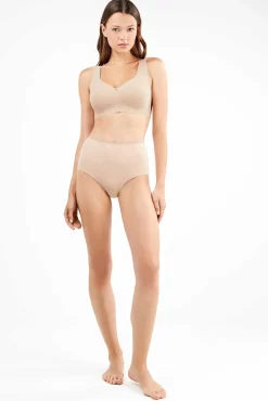 Braga alta básica con galón de encaje