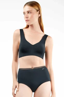 Braga alta básica con galón de encaje