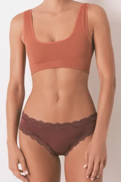 Braga brasileña microfibrafibra brillante granate