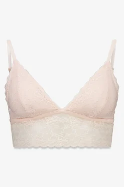 Bralette triangular LOVELY encaje rosa
