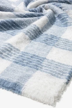 Bufanda a cuadros azul