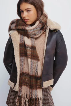 Bufanda cuadros marrones