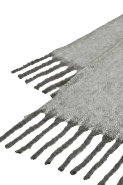 Bufanda jaspeada con flecos