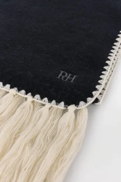 Bufanda terminaciones flecos bicolor