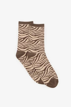 Calcetin largo cebra