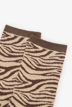 Calcetin largo cebra