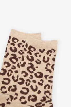 Calcetin largo leopardo