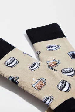 Calcetines altos Besocks de café de algodón orgánico