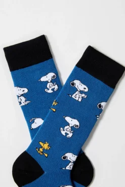 Calcetines altos Besocks de algodón orgánico color azul