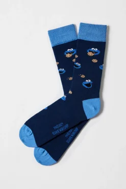 Calcetines altos Besocks de algodón orgánico color azul marino