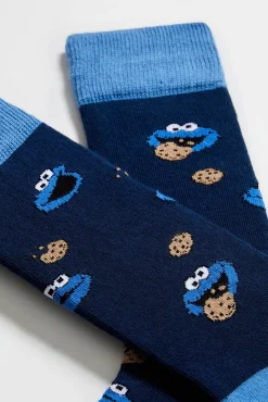 Calcetines altos Besocks de algodón orgánico color azul marino