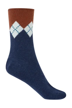 Calcetines cortos de Cachemira-lana de rombos