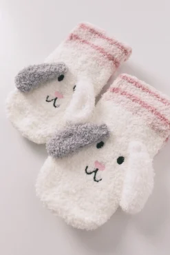 Calcetines largos perro blanco