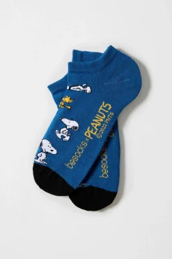 Calcetines tobilleros Besocks de algodón orgánico color azul