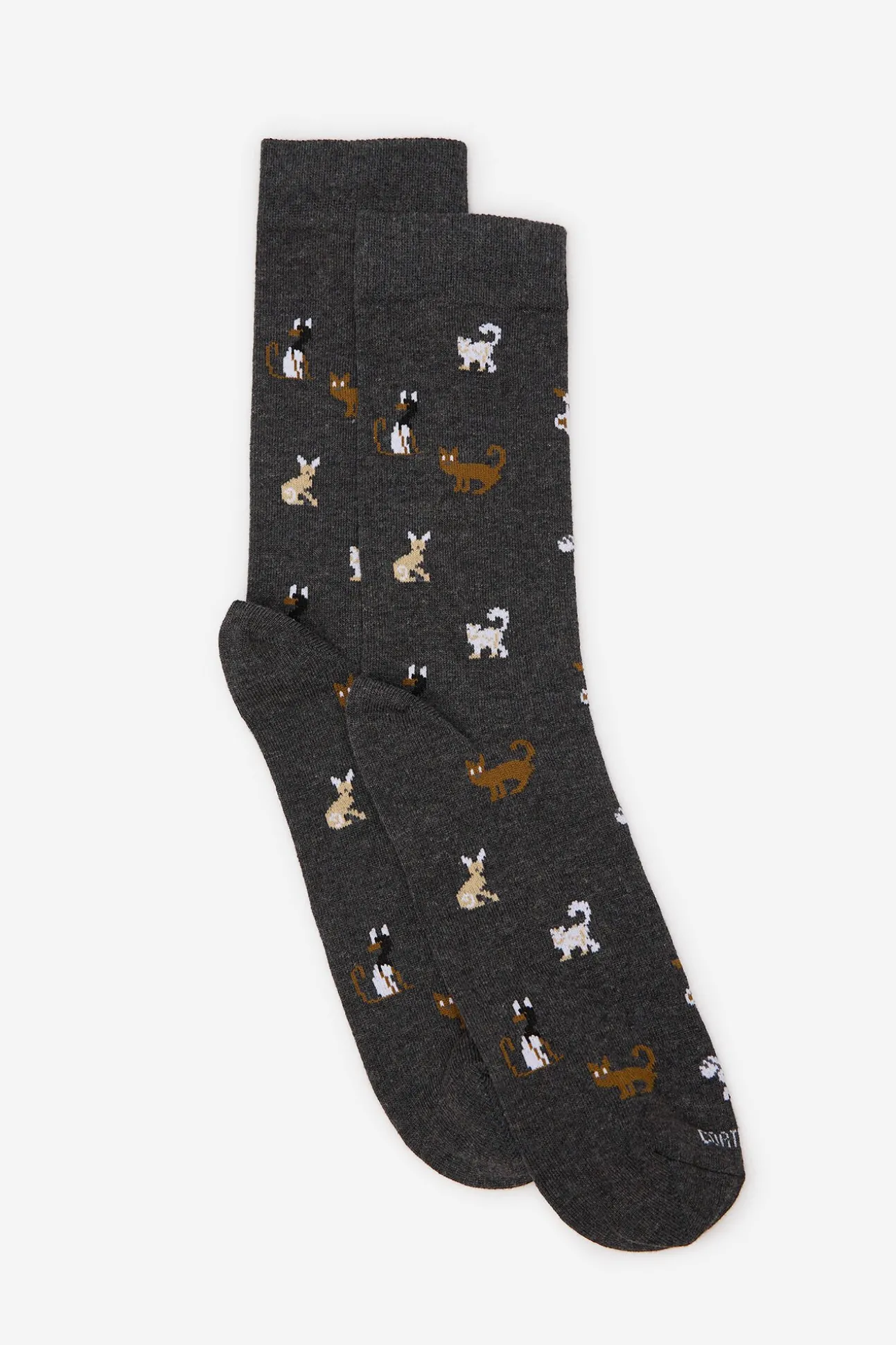 Calcetín dibujo gato