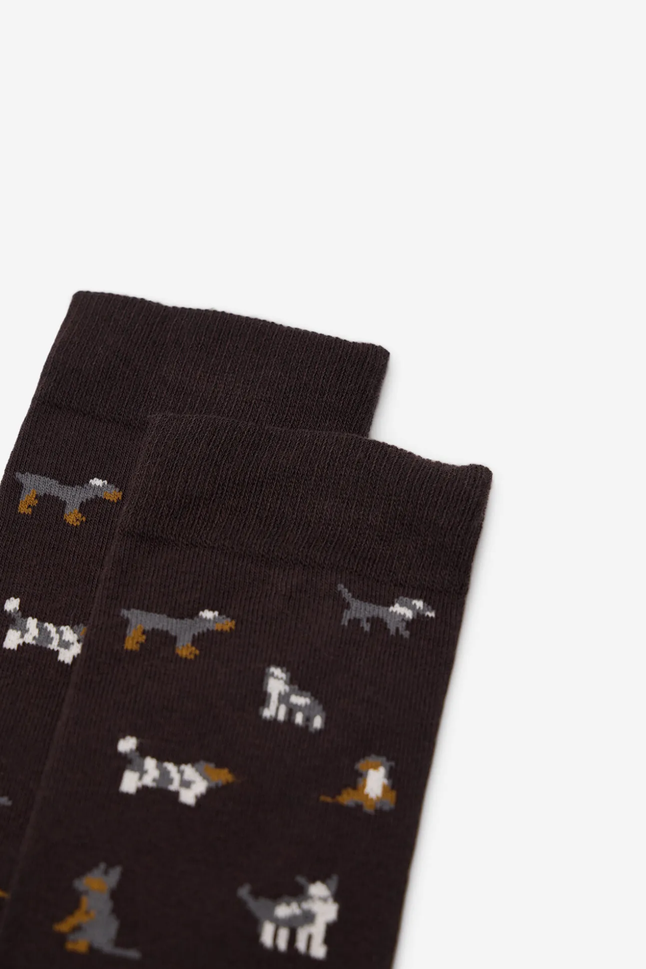 Calcetín dibujo perro