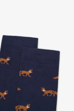 Calcetín dibujo zorro