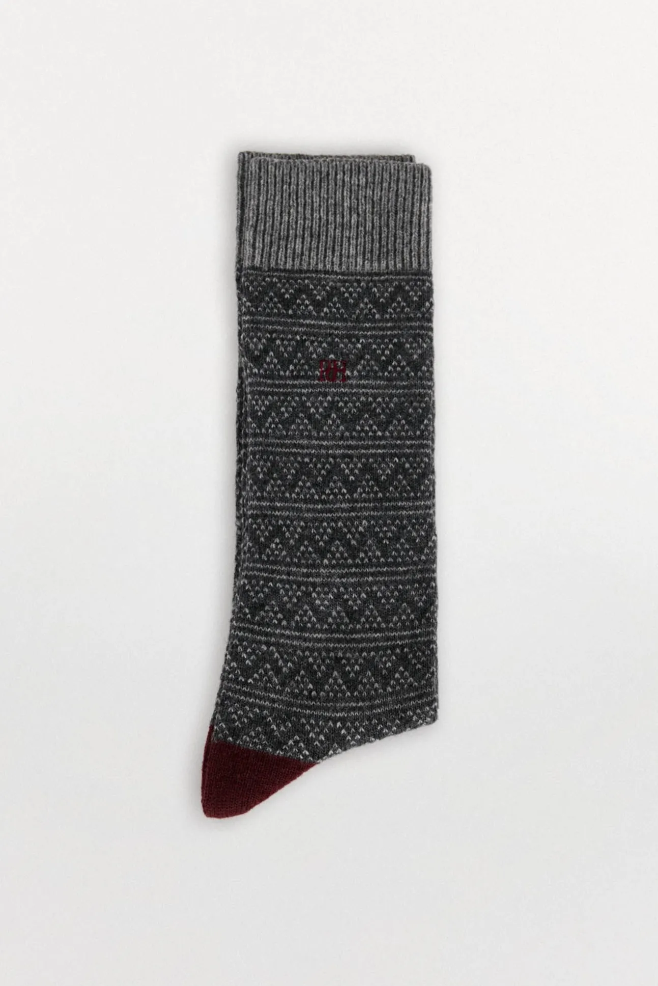 Calcetín lana grecas