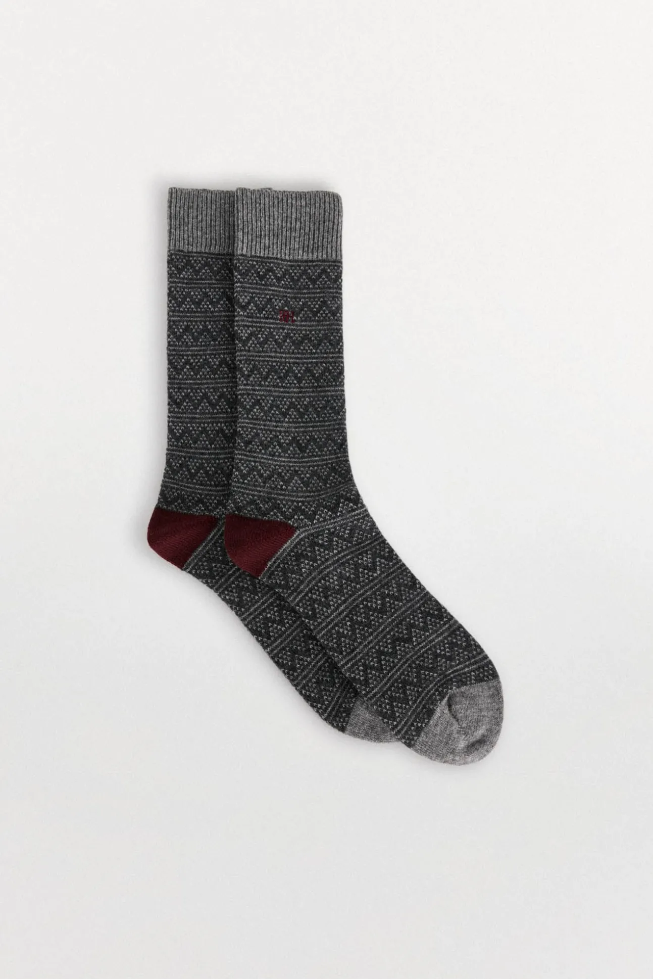 Calcetín lana grecas