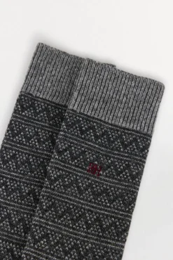 Calcetín lana grecas