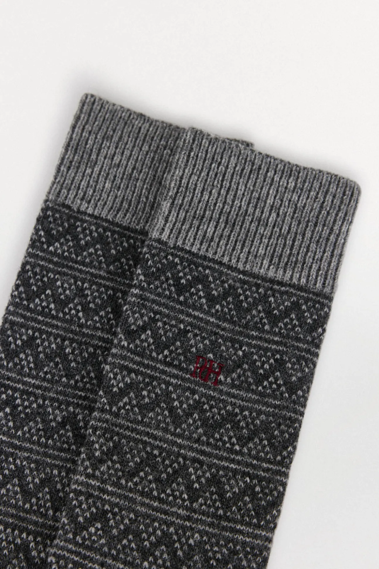 Calcetín lana grecas