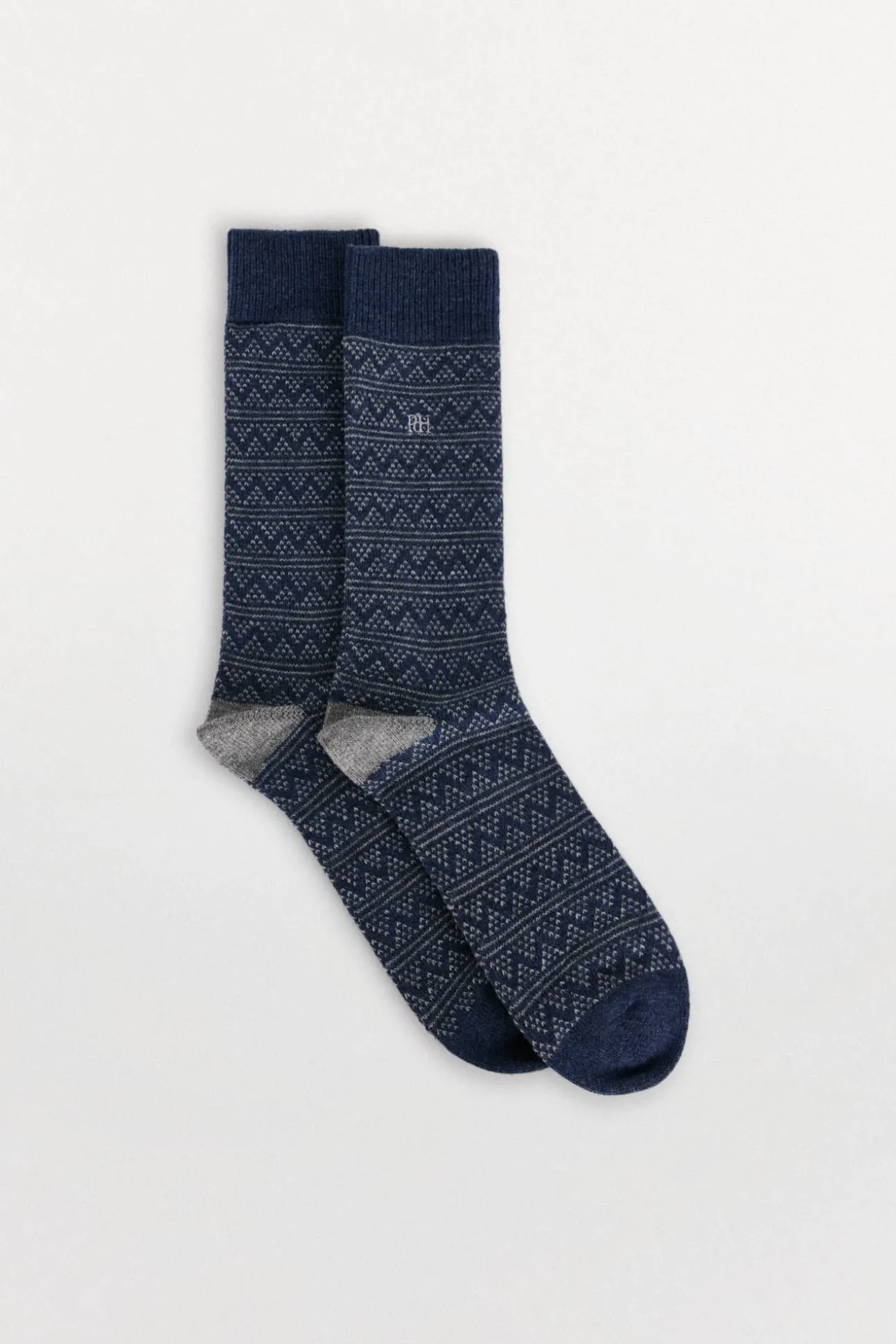 Calcetín lana grecas