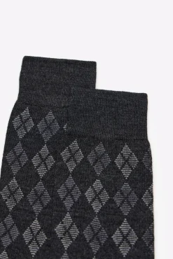 Calcetín lana rombo