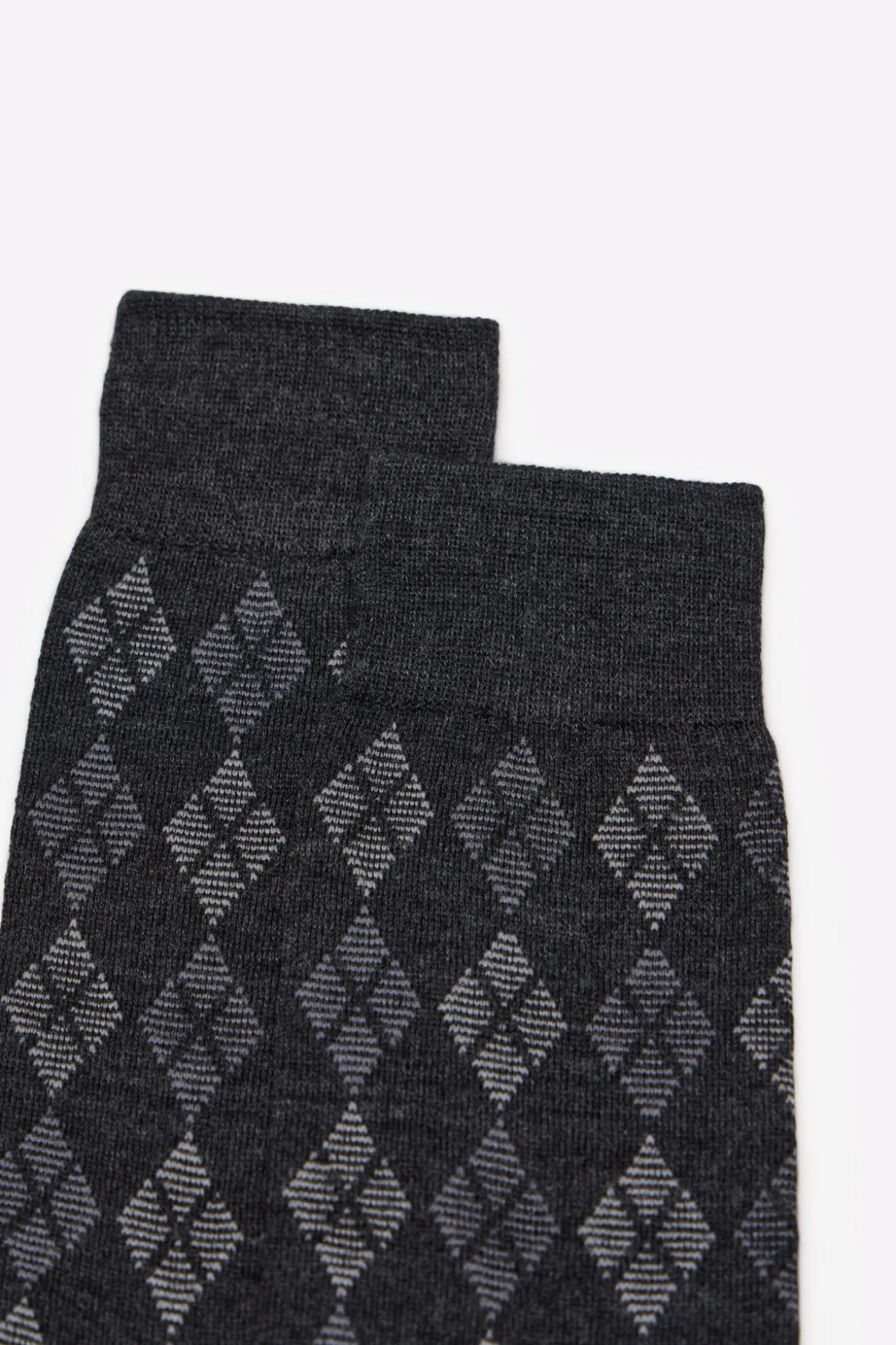 Calcetín lana rombo