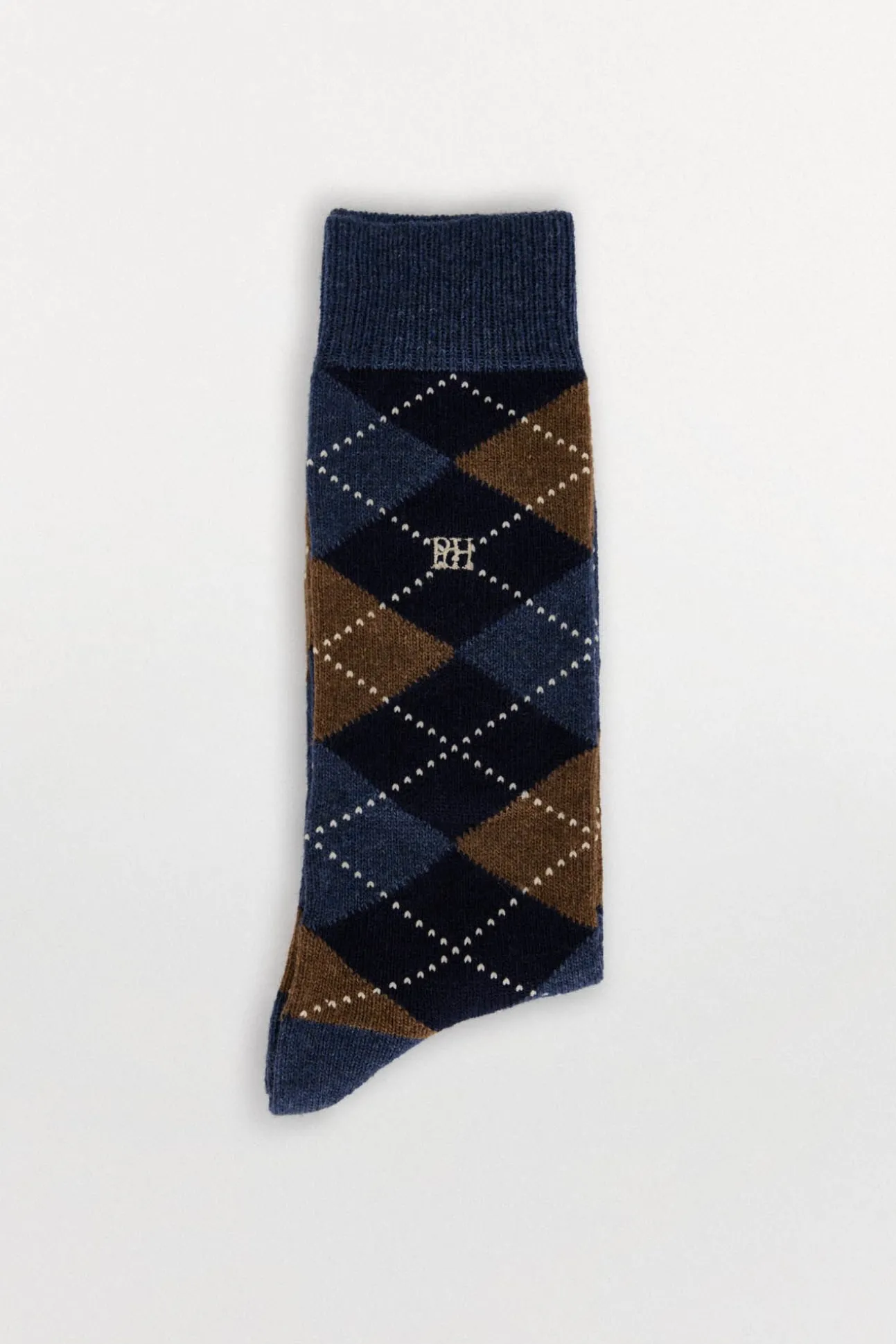 Calcetín lana rombos