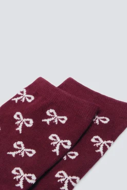 Calcetín largo lazos