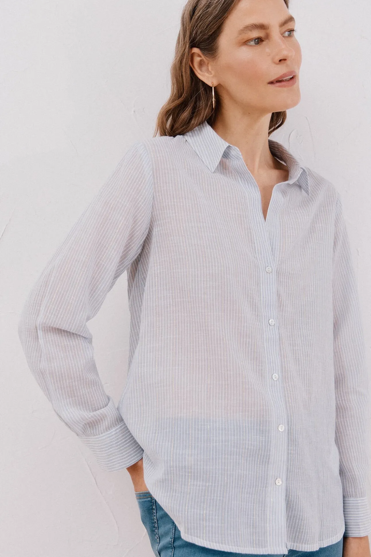 Camisa algodón rayas