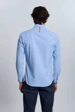 Camisa bordada España celeste