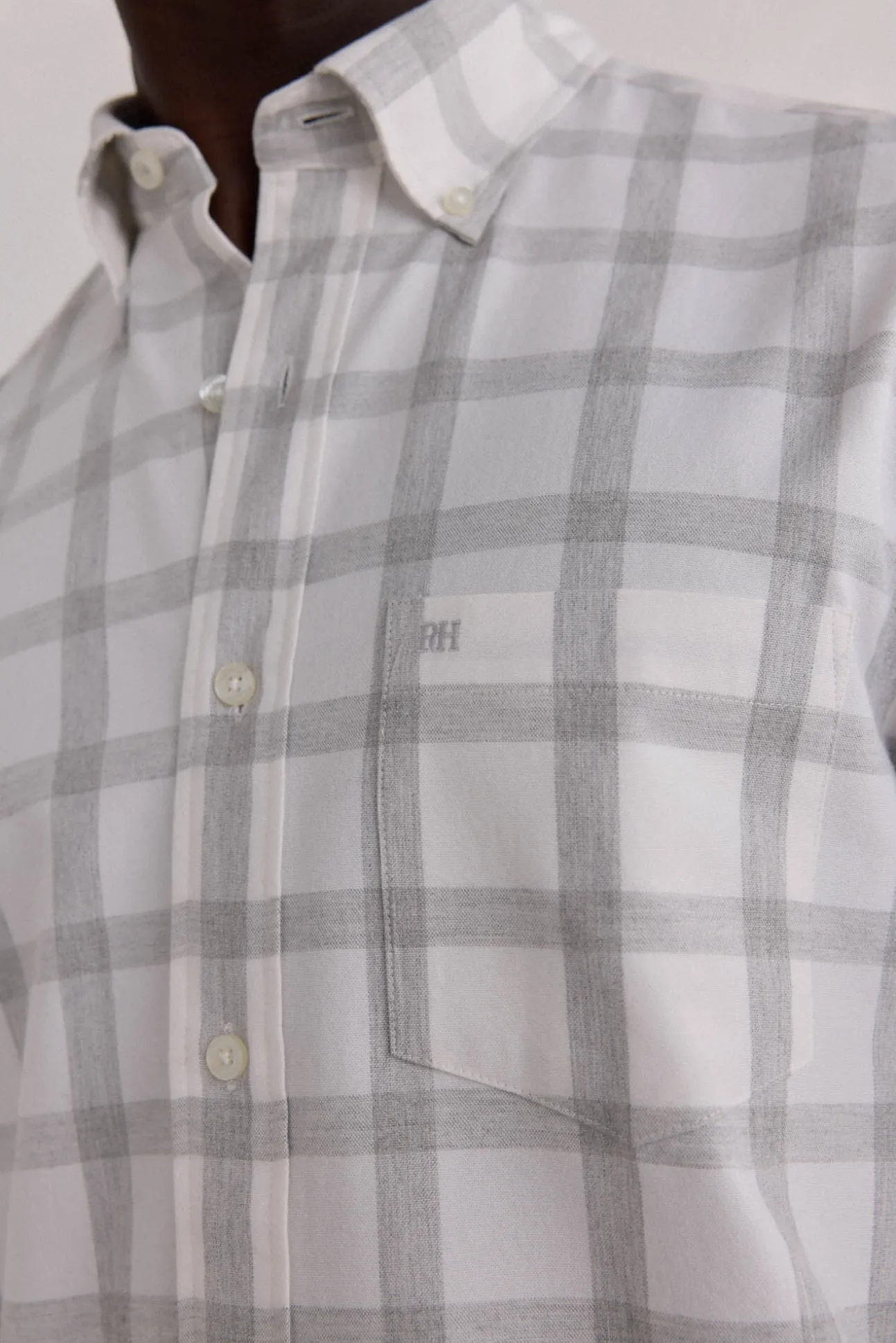 Camisa Brushed Oxford cuadros