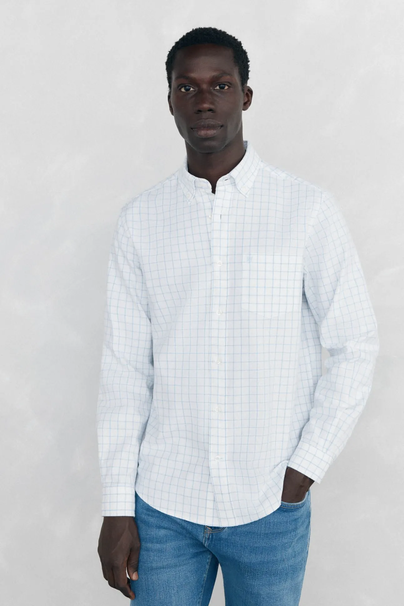 Camisa Brushed Oxford cuadros