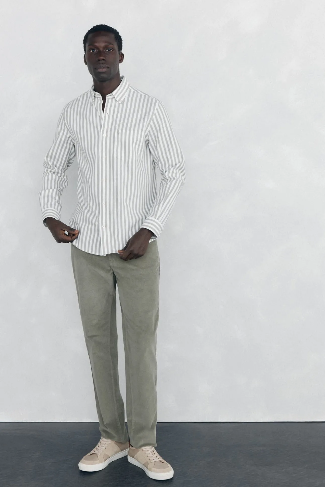 Camisa Brushed Oxford rayas