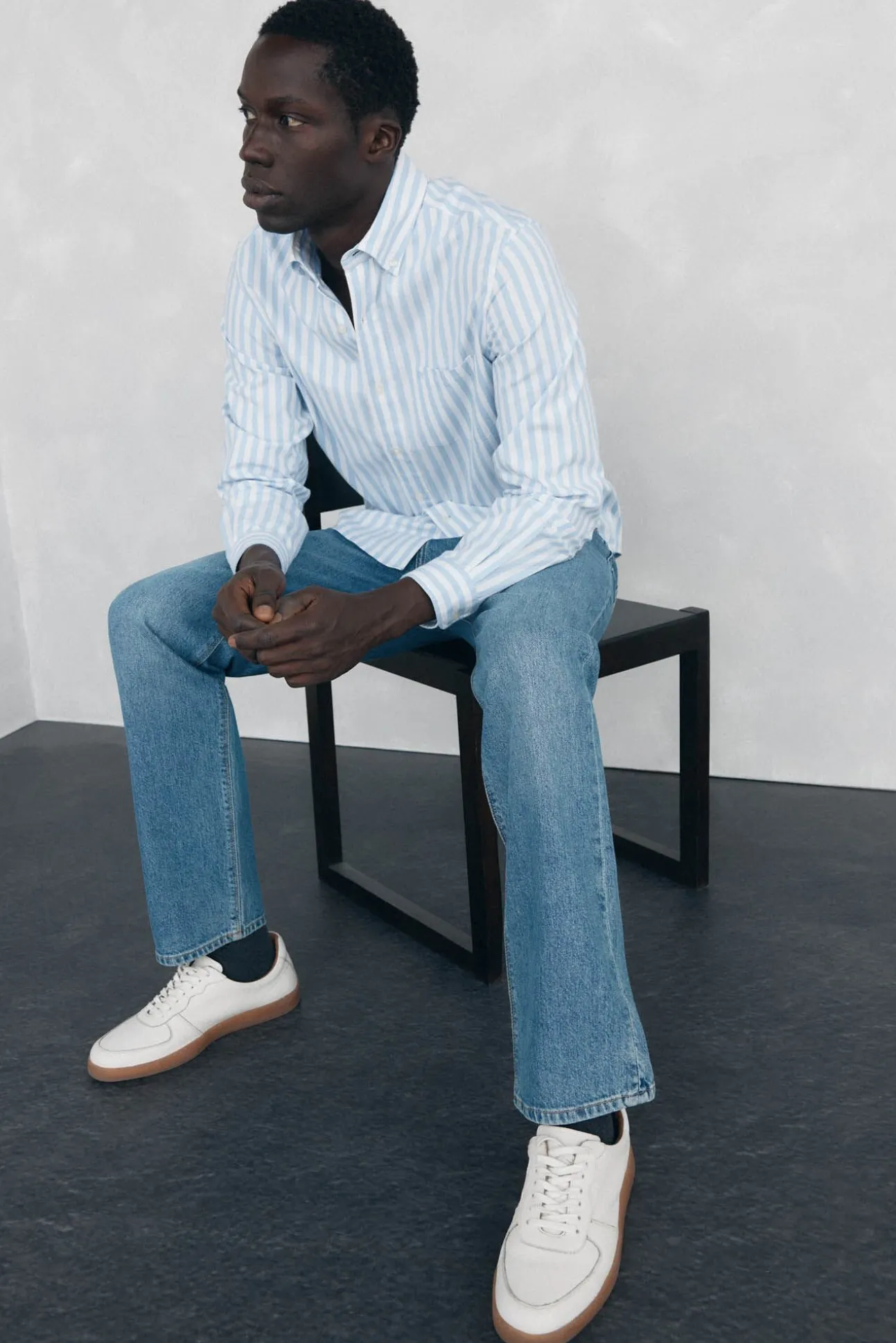 Camisa Brushed Oxford rayas