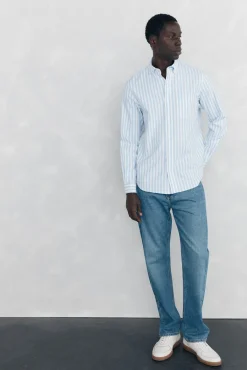 Camisa Brushed Oxford rayas