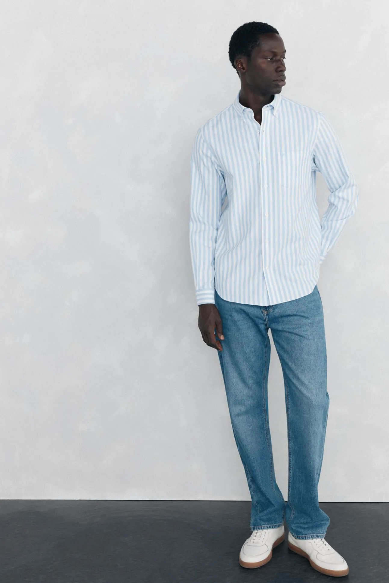 Camisa Brushed Oxford rayas