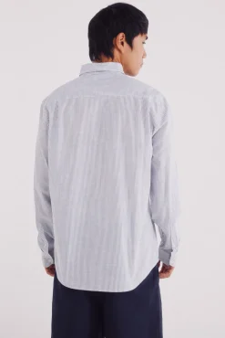 Camisa cotton slub rayas