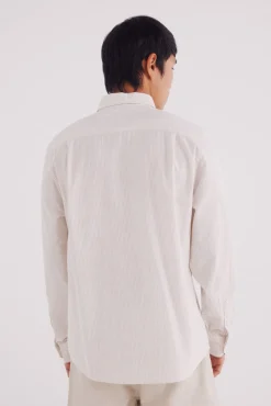Camisa cotton slub rayas