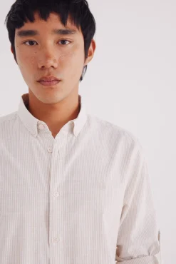 Camisa cotton slub rayas